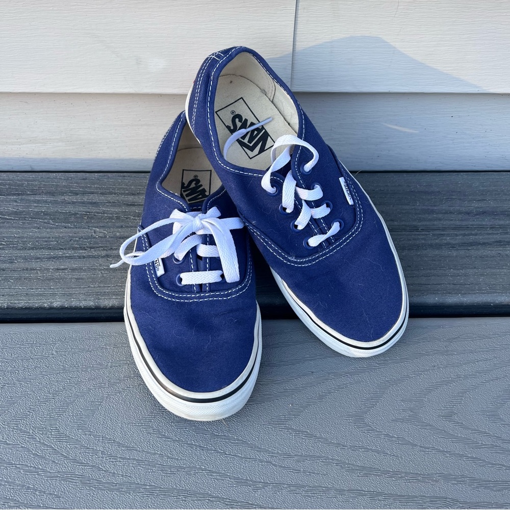 Vans - Authetic Shoe - Blue and White - W 6.5